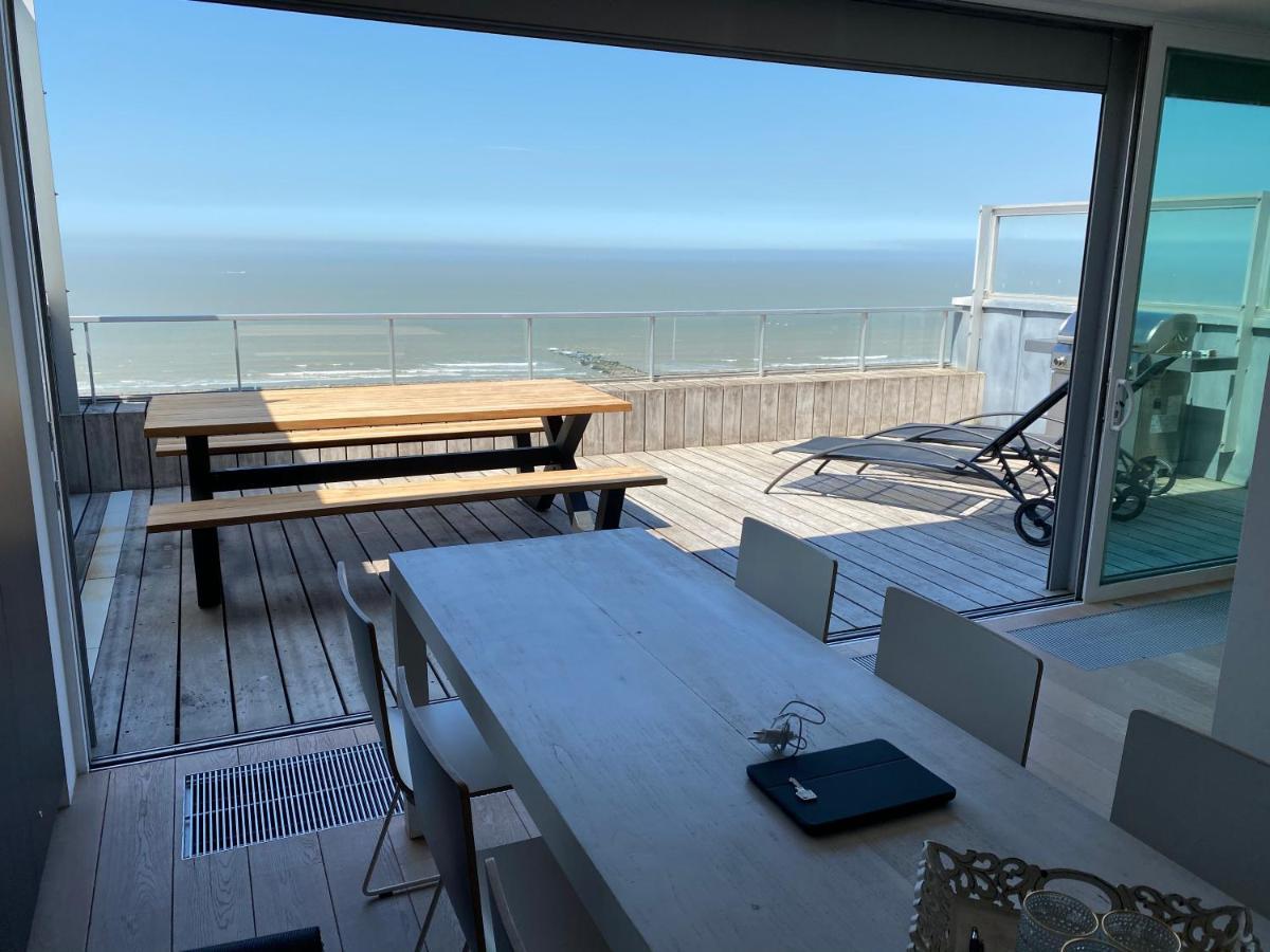 Penthouse Sea-Loft Blankenberge, Uniek Zeezicht, Luxeloft Met 40M2 Terras! Apartment ภายนอก รูปภาพ